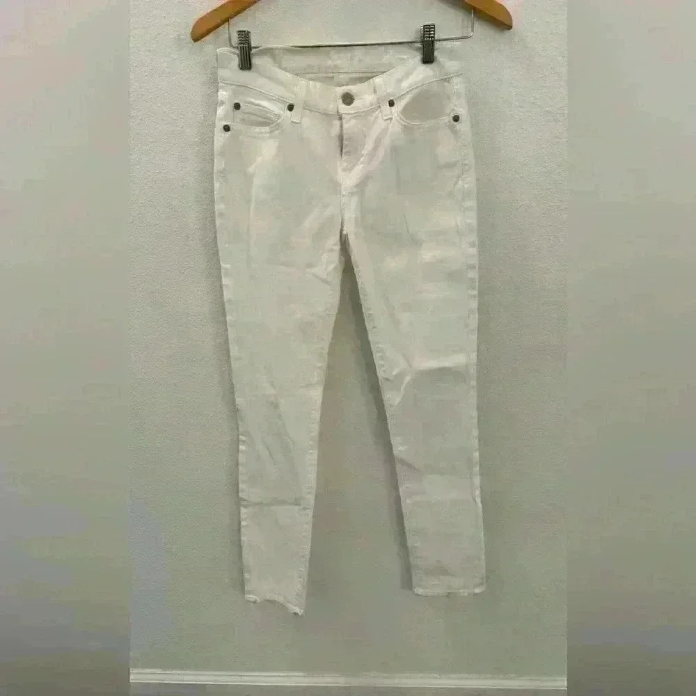 For all mankind white skinny jeans